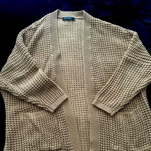 Tan oversized cardigan